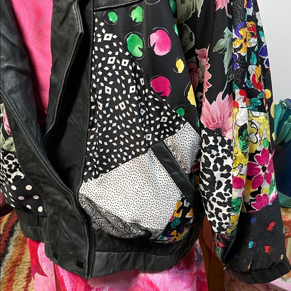 80’’s Avanti Multicolor Patchwork Leather Jacket - Picture 3 of 6